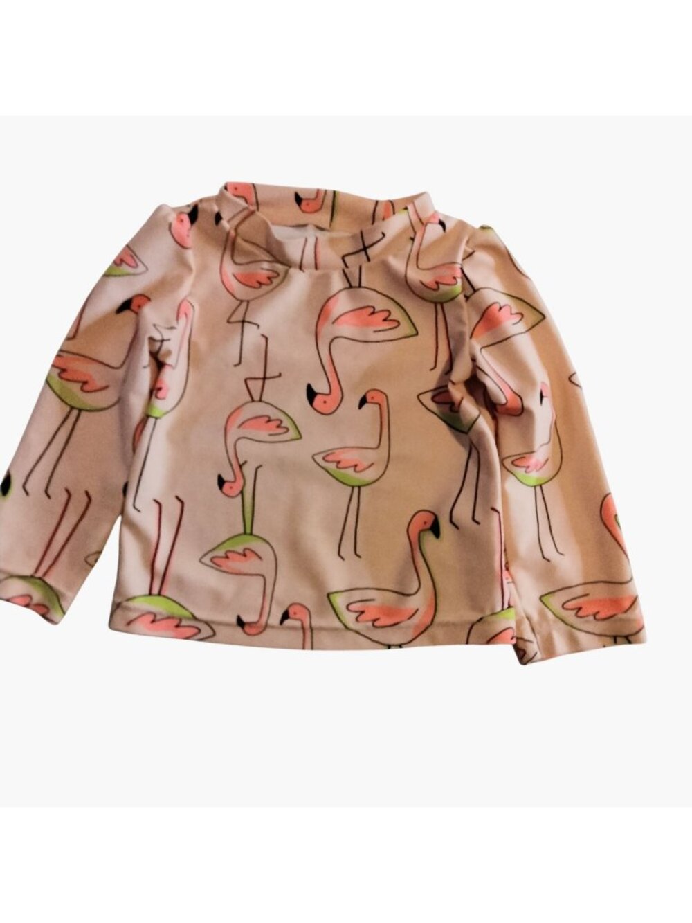 Carters Swim Top Flamingo Print Long Sleeve Kids Baby 6 mos